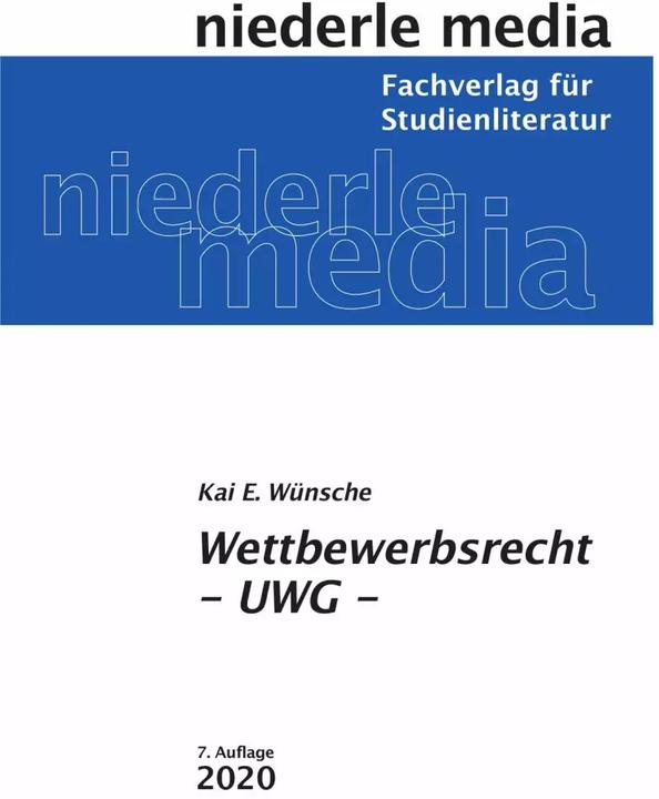 Produktbild Wettbewerbsrecht - UWG (Deutsch, Kai E. Wünsche, 2024)