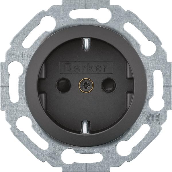 Actual product image Berker SCHUKO socket outlet with enhanced touch protection, installation position variable in 45° steps