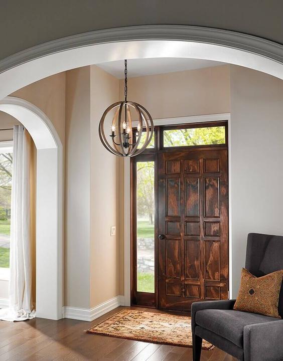 Produktbild Elstead Lighting Allier Hängeleuchte E14 4-fach Wetter Eichenholz, Antik Schmiedeeisen (E14)