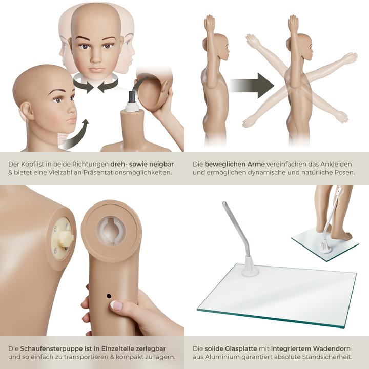 Image du produit tectake Mannequin de vitrine (110 x 30 x 50 cm)