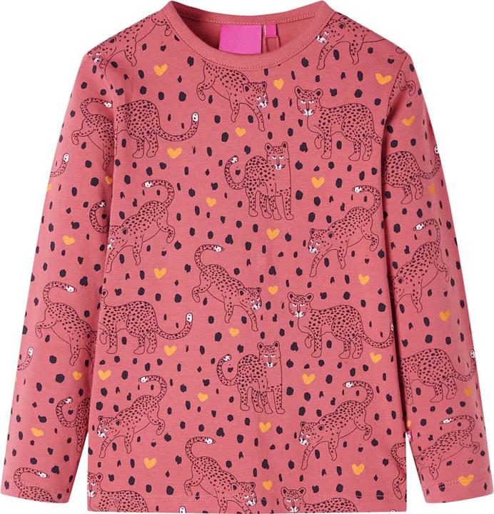 Produktbild VidaXL Kinderpyjama mit Langen Ärmeln Altrosa 128,Material: 95 (128)