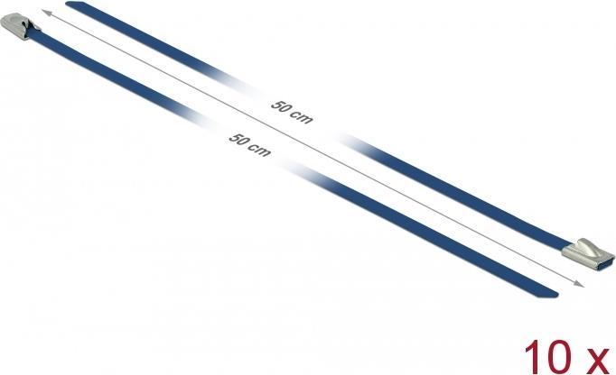 Actual product image Delock Stainless steel cable tie 500x4,6 10pcs. (Metal cable ties, 500 mm, 10 pcs.)