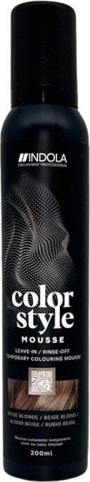 Actual product image Indola Colour Style Mousse Beige Blond 200 ml (200 ml, Foaming agent)