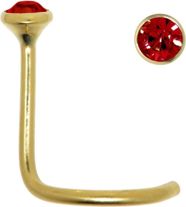 Bijouteria Nasenpiercing (Gold, Kristall)