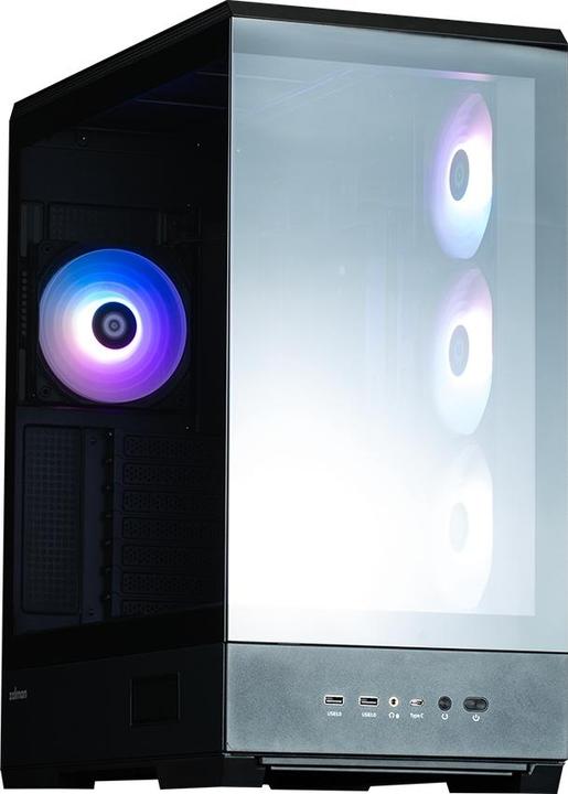 Actual product image Zalman GHE P50 DS ATX Case Tempered Glass Panoramic View - Black (ATX)