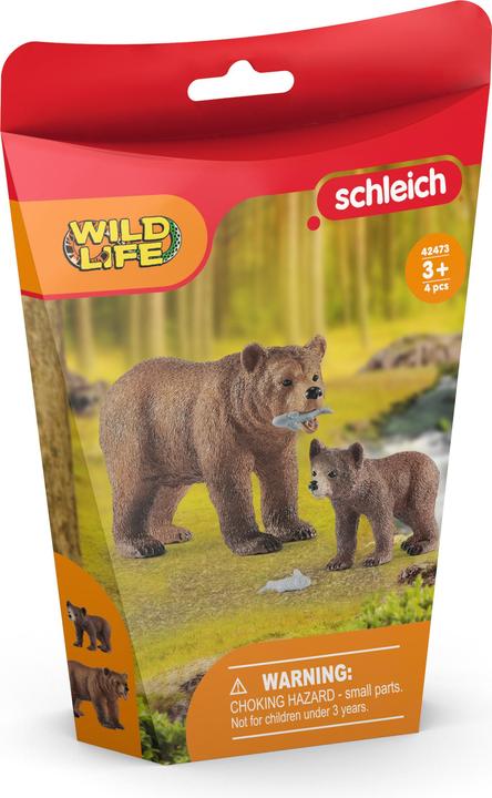 Immagine prodotto Schleich Madre orso grizzly con cucciolo