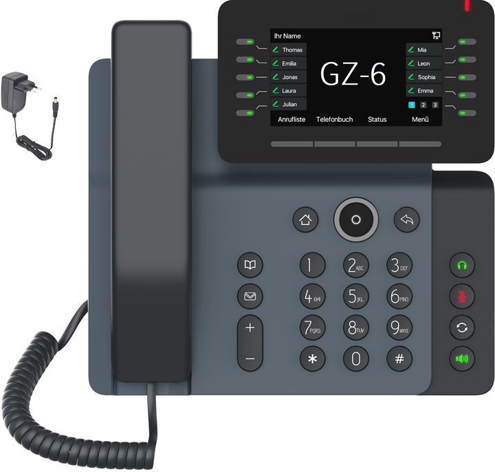 Gequdio IP Telefon GZ-6 mit Netzteil - mit WLAN und Bluetoot