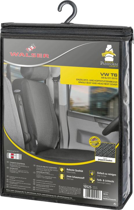 Walser Housse de siège unique pour le siège conducteur/ passager du VW T6