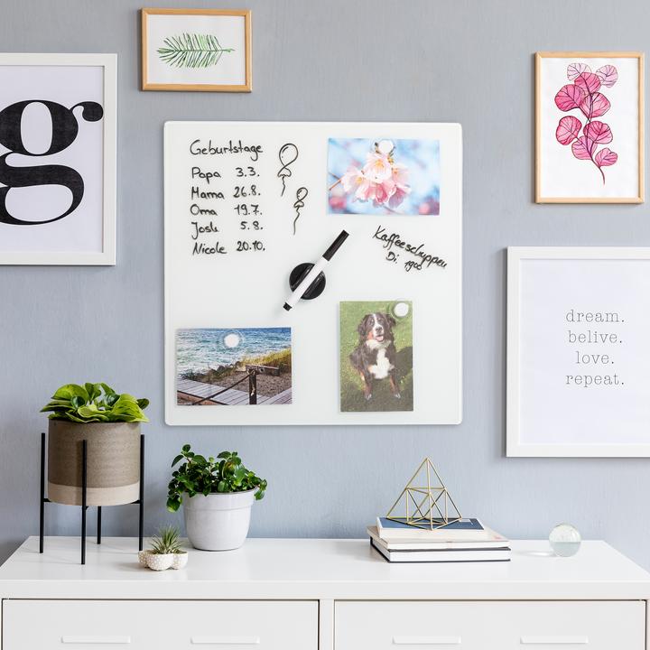 Actual product image Relaxdays Magnetic Dry Erase Board (Magnet board, 40 x 0.4 x 40 cm)