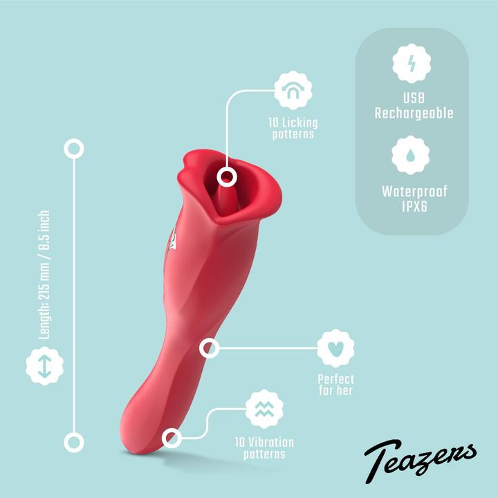 Productafbeelding Teazers vibromasseur avec stimulateur de clitoris lécheur