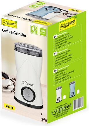 Actual product image Feel-Maestro MR-453-WHITE Coffee Grinder Knife Grinder (CH plug)