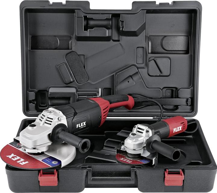 Flex-Tools 532779 L 2200 230 + L 1100 125 SET Winkelschleifer 230mm 2200W + 125mm 1100W im Koffer