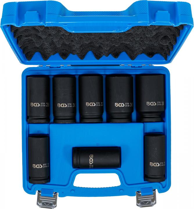 Produktbild BGS Kraft-Steckschlüssel-Einsatz-Satz (22 mm, 24 mm, 27 mm, 28 mm, 30 mm, 32 mm, 36 mm, 38 mm)