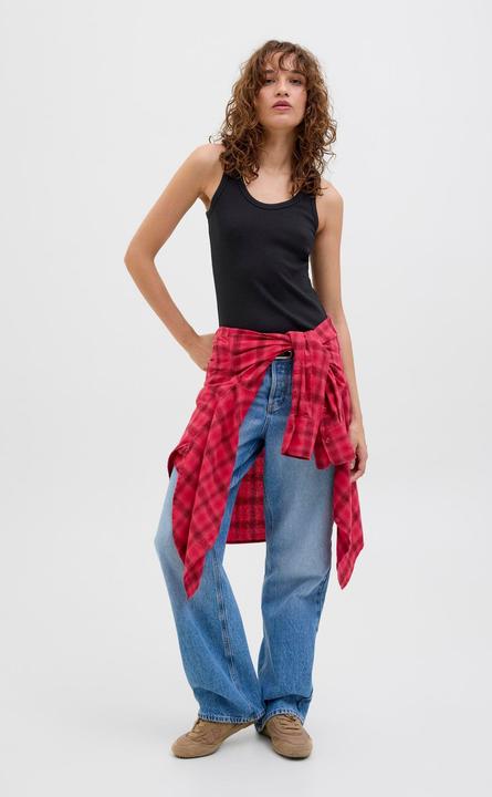 Actual product image JJXX Jxfrida Sl U-Neck Top Jrs Ln (M)