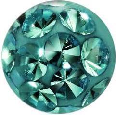 Bijouteria 1.2mm Piercing-Kugel (Kristall, Edelstahl, Epoxiharz)