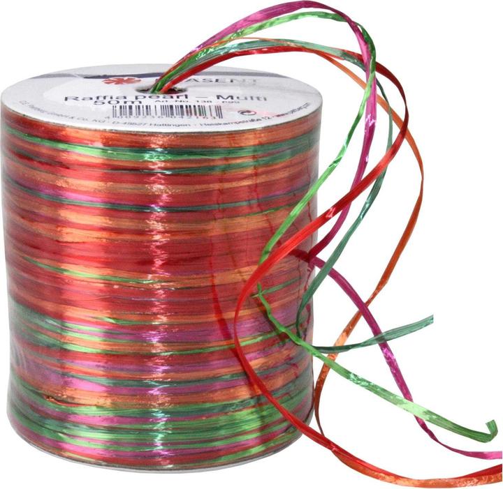 Pattberg Geschenkband Raffia Pearl Grösse: 50 m, Mehrfarbig (Geschenkband, 1 x)