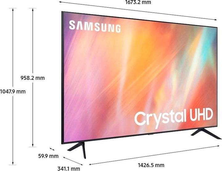 Actual product image Samsung UE75AU7170U (75", AU71, LCD, 4K, 2021)