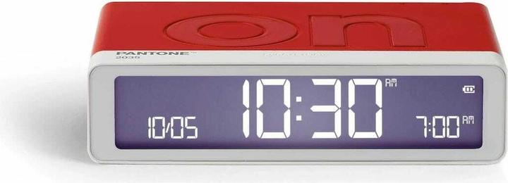 Actual product image Lexon Digitalwecker Flip Classic Pantone Red 2035
