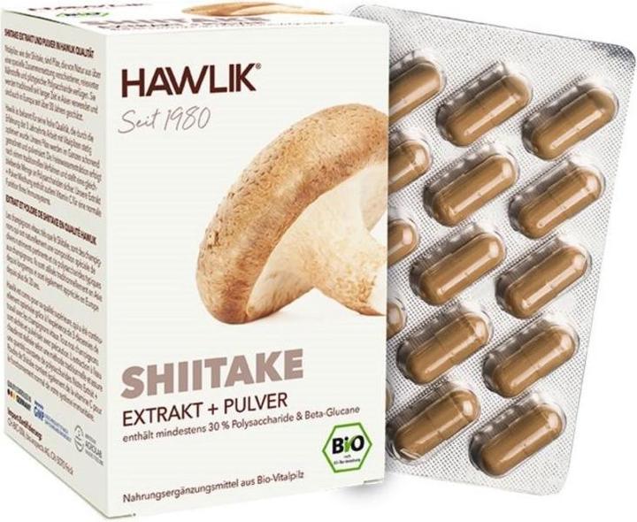 Produktbild Hawlik Shiitake Extrakt + Pulver Kapsel (120 Stück, Kapseln, 110 g)