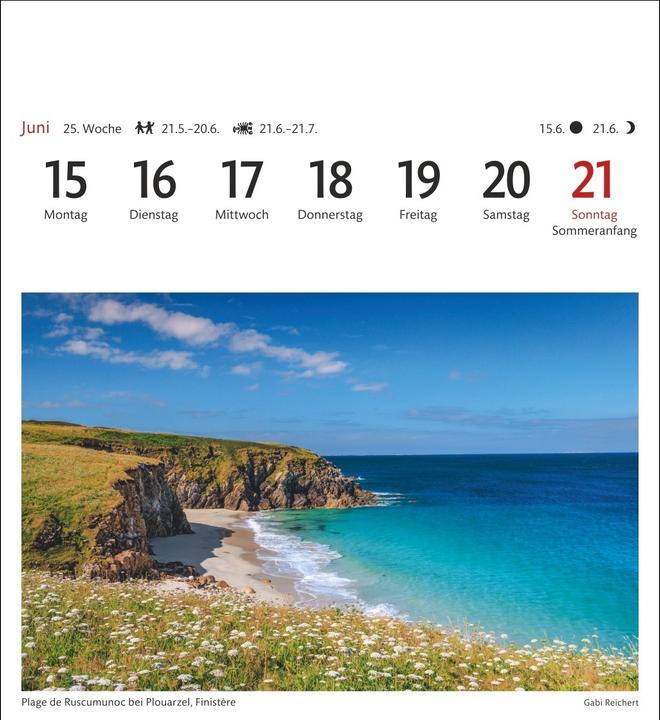 Produktbild Harenberg Bretagne & Normandie Sehnsuchtskalender 2026 - Wochenkalender mit 53 Postkarten (Deutsch)