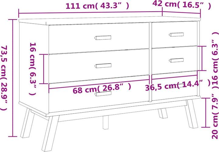 Image du produit VidaXL Dornburg-Camburg (111 x 42 x 73.5 cm)