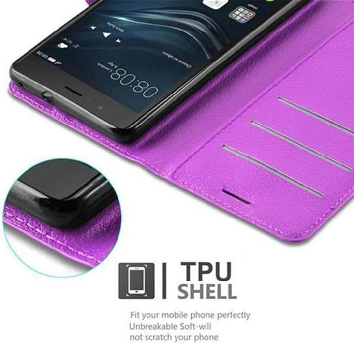 Actual product image Cadorabo Book with stand function cover (Huawei P9 Lite)
