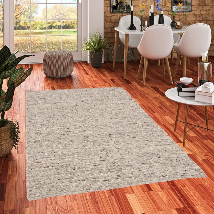 Produktbild Pergamon Natur Teppich Wolle Alaska Meliert (140x200 cm)