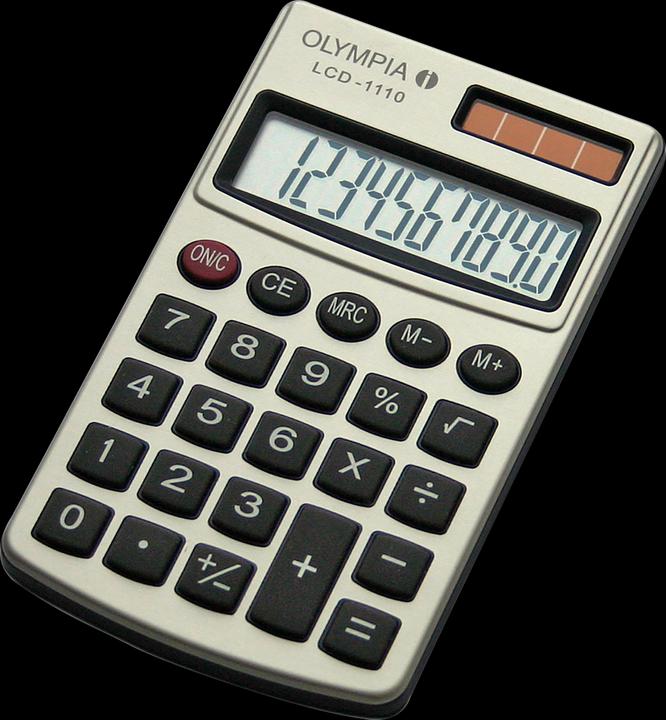 Produktbild Olympia Taschenrechner Modell LCD 1110 (Batterien, Solarzellen)