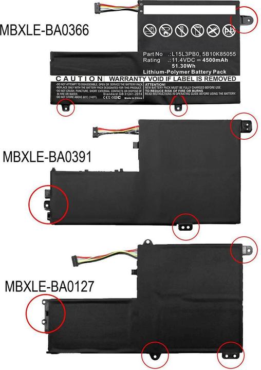 Actual product image CoreParts Laptop Battery for Lenovo (1 Cells, 4560 mAh)