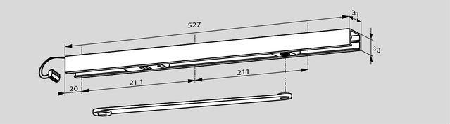 Actual product image Dormakaba Slide rail G 96 EMF / K8 / K12 (Room door, Entrance door, Wooden door, French window, Indoor)