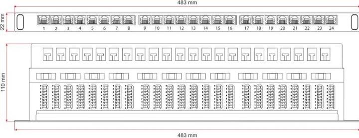 Immagine prodotto Alantec 028 Pannello Patch 1U