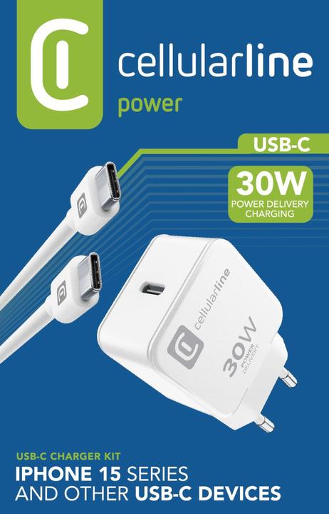 Image du produit Cellularline USB-C Charger kit USB-C 30W (30 W)
