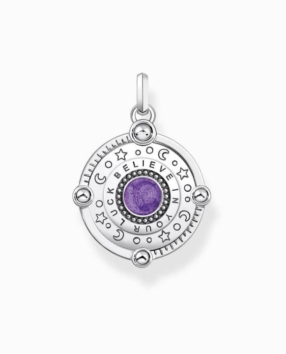 Immagine prodotto Thomas Sabo Ciondolo occhio con dettagli cosmici e pietre colorate in argento annerito (Argento 925, Smalto)