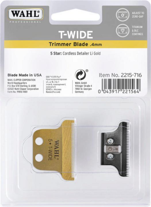 Immagine prodotto Wahl Set di lame larghe a T per il taglio dell'oro / 0,4 mm (1 x)