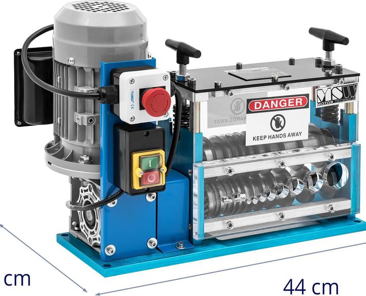 Produktbild MSW Kabelschälmaschine 750 W Kabelabisoliermaschine Kabelschäler 10 Einschübe (440 mm)
