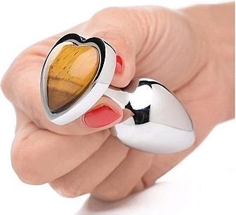 Immagine prodotto XR Brands Gemme occhio di tigre cuore medio Plug anale