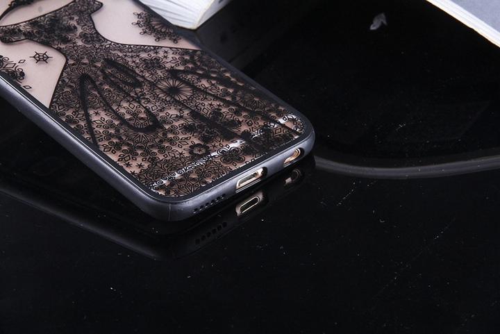 Produktbild König Design Apple iPhone SE 2020 Handy Hülle Mandala Case Schutzhülle Cover Kleid Schwarz (Apple iPhone SE (2nd Gen))