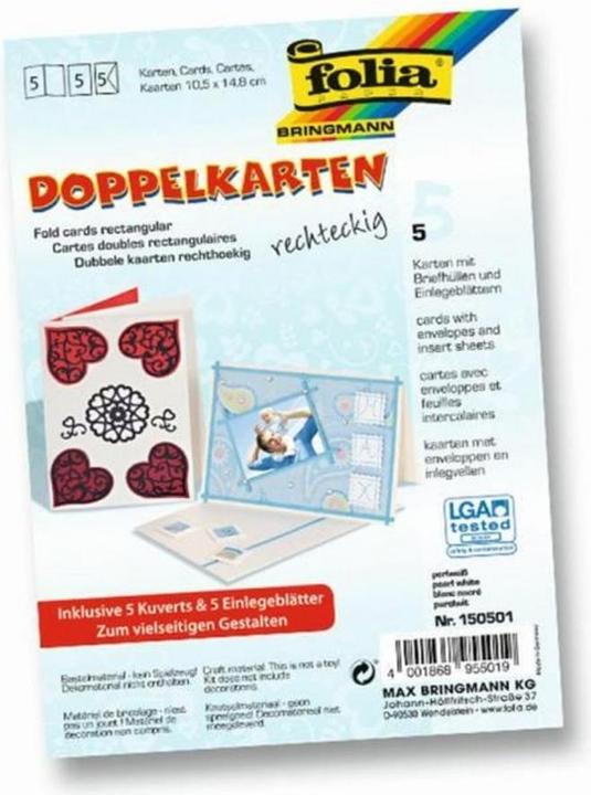 Immagine prodotto Folia Carte doppie rettangolari 220 g/m2 (5 pz.)