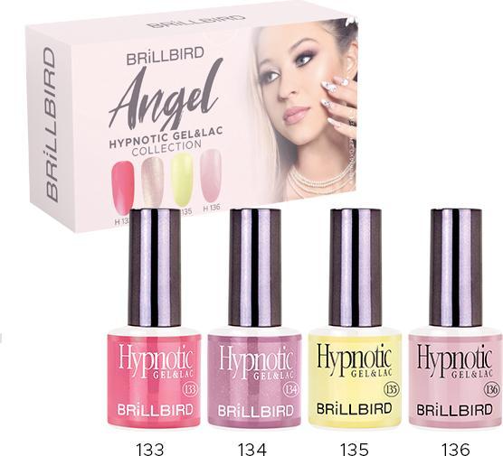 Produktbild BrillBird Hypnotic Gellack Set Angel 4x8ml (Gel-Effekt Nagellack)
