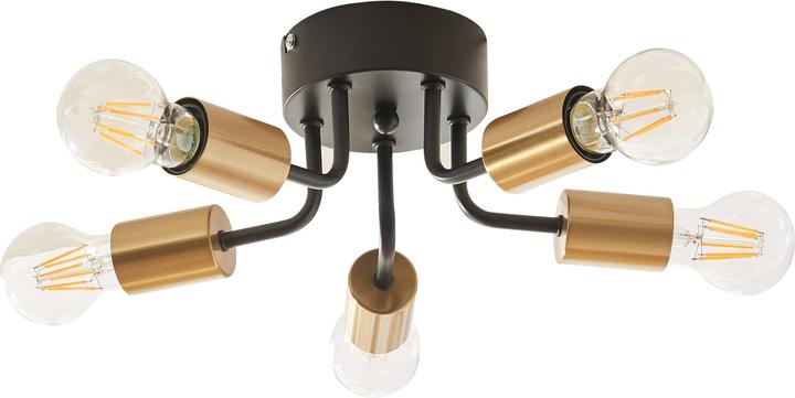 Lux.Pro Deckenleuchte Barrow Schwarz/Gold (E27)