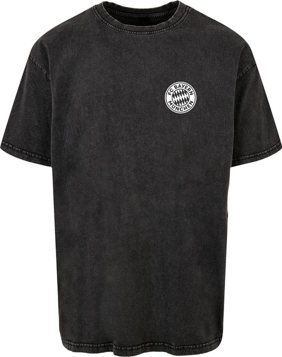 FC Bayern München Logo Acid Washed Heavy Oversize Tee - 117805