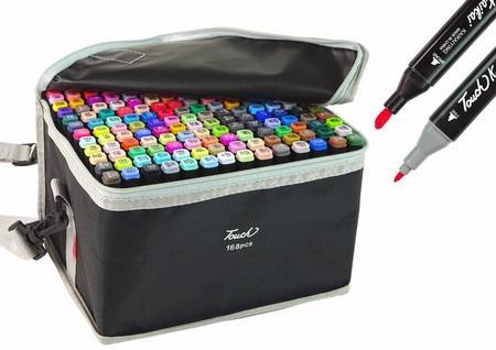 Produktbild Lean Toys Doppelseitige Marker im Beutel mit 168 Farben (Mehrfarbig, 168 x)