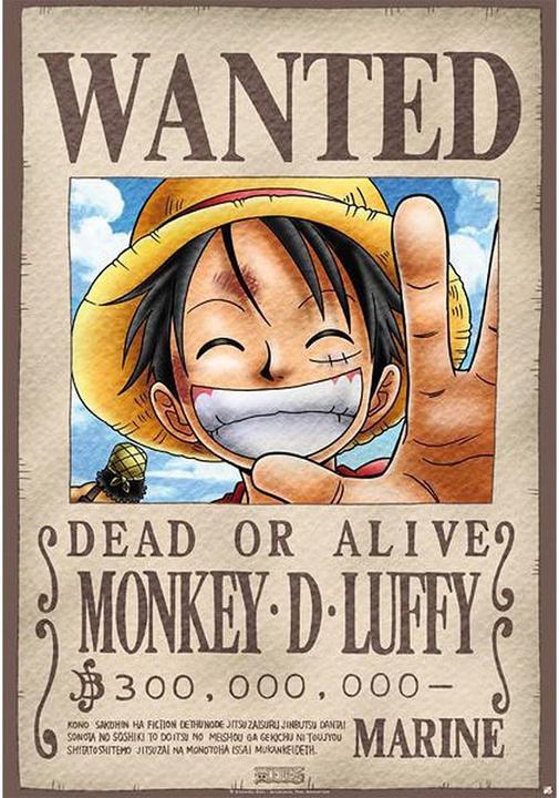 Produktbild ABYstyle Poster One Piece Metal Plate : Luffy Wanted 28x38 cm (ax2) (28 x 38 cm)