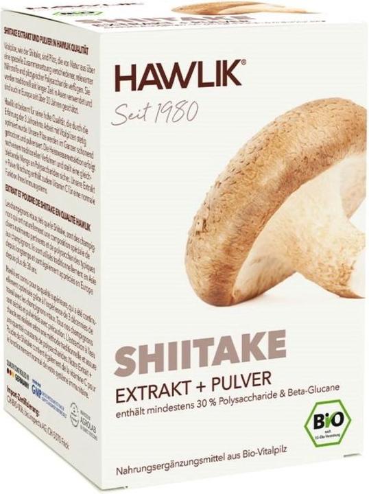 Produktbild Hawlik Shiitake Extrakt + Pulver Kapsel (120 Stück, Kapseln, 110 g)