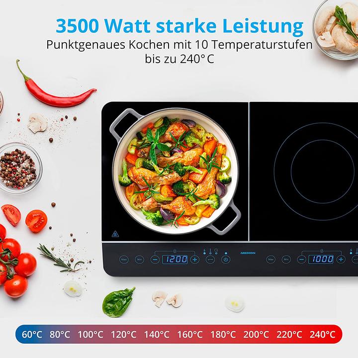 Produktbild Medion Doppel-Induktionskochplatte MD 15324, 3500W