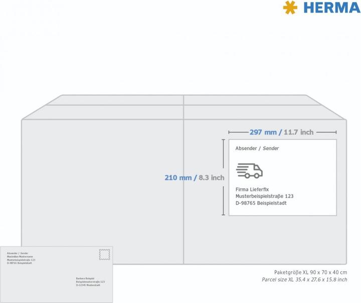 Produktbild HERMA Universal Etiketten A4