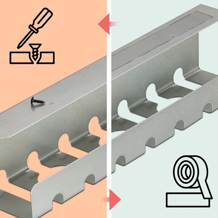 Actual product image Relaxdays Kabelkanal für Schreibtisch 2er Set (Duct, 10 cm)