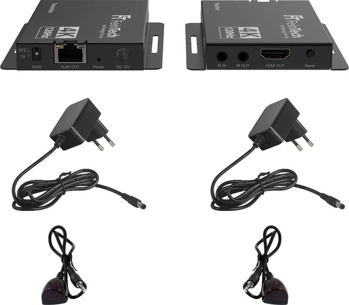 Actual product image FeinTech HX240 HDMI 2.1 Extender 4K 120Hz via LAN-Kabel 30 m (Extender, CAT extender)