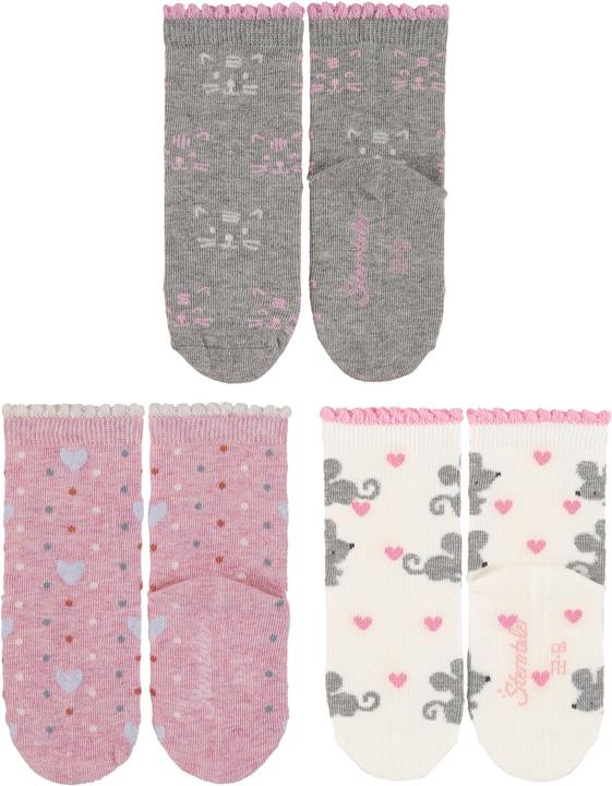 Actual product image Sterntaler Socks 3 Pack Cat, Heart and Mouse (pack of 3, 23 - 26)