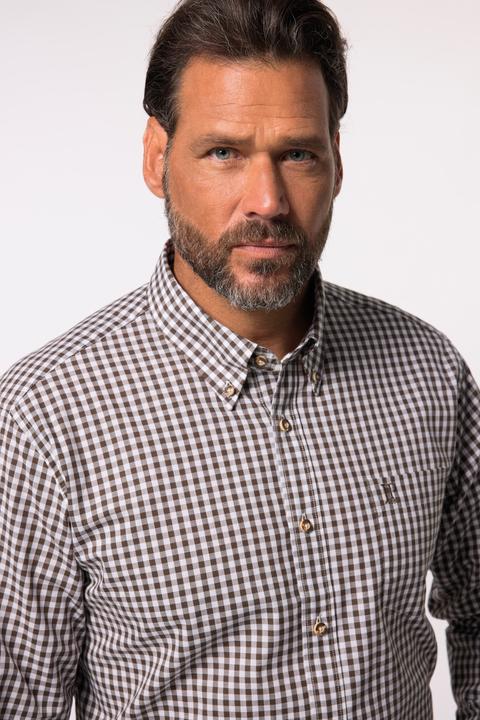 Produktbild JP1880 Karohemd, Tracht, Langarm, Buttondown-Kragen, Modern Fit (5XL)